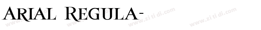 Arial Regula字体转换